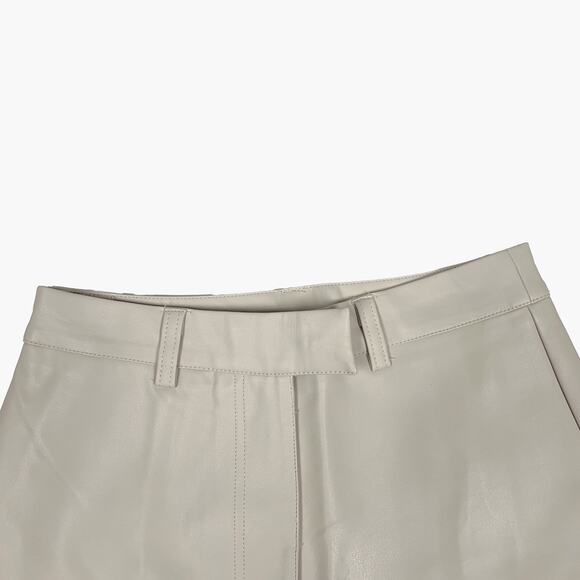 COTTON ON "Arlow" Straight Faux Leather Pants (Stone/Light Grey | Size 4) - Picture 9 of 11